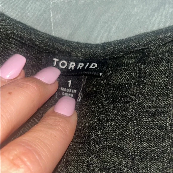 Torrid olive green sweater dress size 1x - Picture 4 of 7